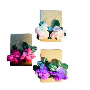 Handcrafted Boho Spring Flower Earrings